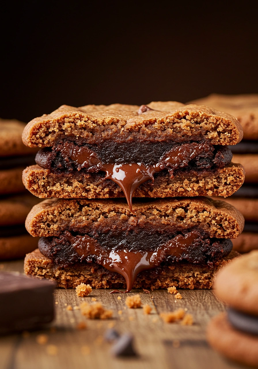 Brownie Stuffed Chocolate Cookies - secondary view